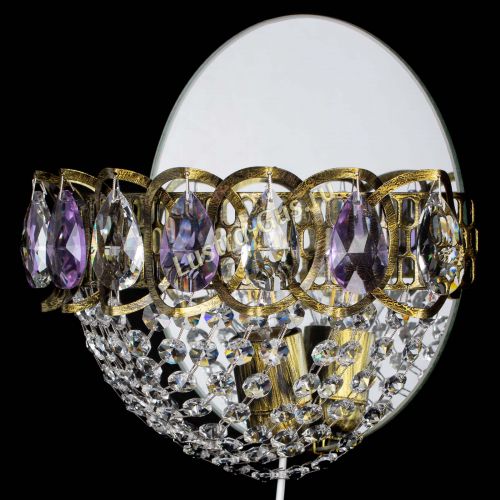 Бра Астра Сетка под бронзу Фиолетовая в Симферополе Гусь Хрустальный