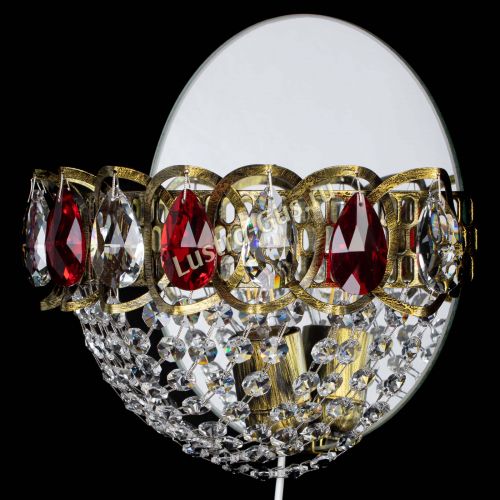 Бра Астра Сетка под бронзу Красная в Симферополе Гусь Хрустальный