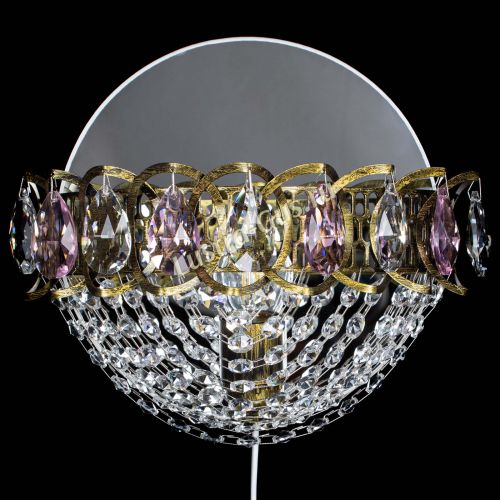 Бра Астра Сетка под бронзу Розовая в Симферополе Гусь Хрустальный