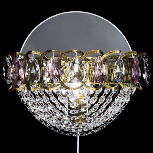 Бра Астра Сетка под бронзу Розовая в Симферополе Гусь Хрустальный