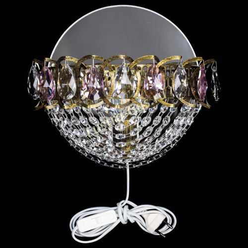 Бра Астра Сетка под бронзу Розовая в Симферополе Гусь Хрустальный