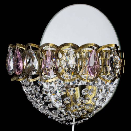 Бра Астра Сетка под бронзу Розовая в Симферополе Гусь Хрустальный