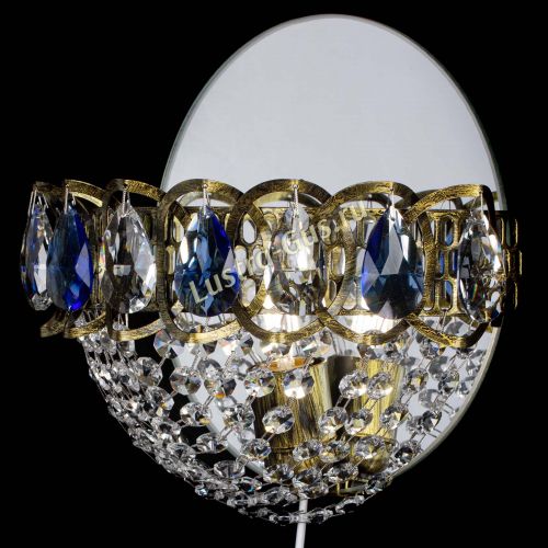 Бра Астра Сетка под бронзу Синяя в Симферополе Гусь Хрустальный