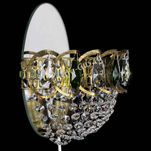 Бра Астра Сетка под бронзу Зеленая в Симферополе Гусь Хрустальный