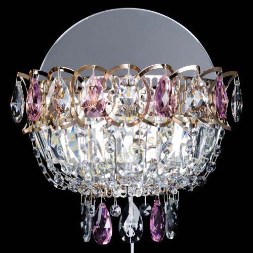 Бра Астра розовая в Симферополе Гусь Хрустальный