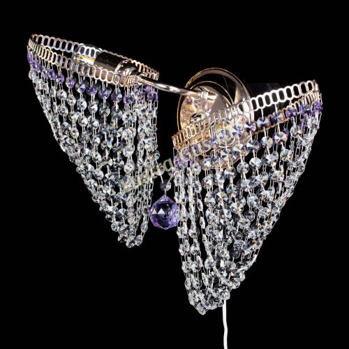 Бра Бутоны №2 фиолетовая в Симферополе Гусь Хрустальный