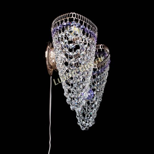 Бра Бутоны №2 фиолетовая в Симферополе Гусь Хрустальный