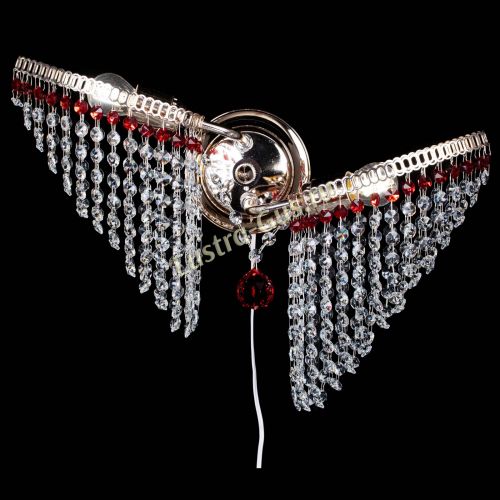 Бра Бутоны №2 красная в Симферополе Гусь Хрустальный