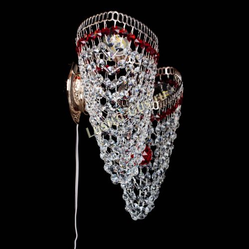 Бра Бутоны №2 красная в Симферополе Гусь Хрустальный