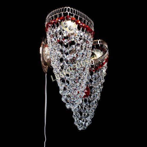 Бра Бутоны №2 красная в Симферополе Гусь Хрустальный