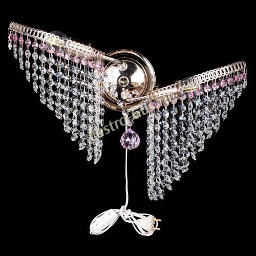 Бра Бутоны №2 розовая в Симферополе Гусь Хрустальный