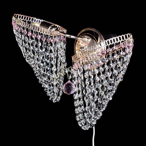 Бра Бутоны №2 розовая в Симферополе Гусь Хрустальный