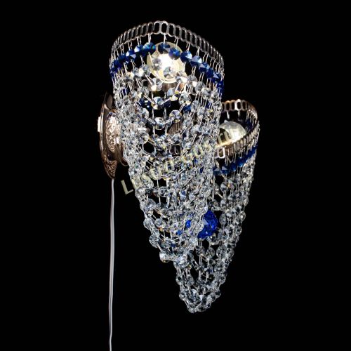 Бра Бутоны №2 синяя в Симферополе Гусь Хрустальный