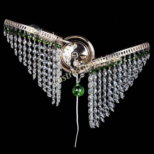 Бра Бутоны №2 зеленая в Симферополе Гусь Хрустальный