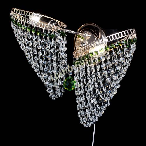 Бра Бутоны №2 зеленая в Симферополе Гусь Хрустальный