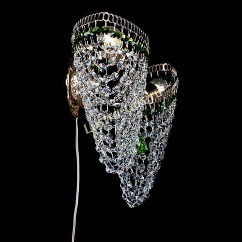 Бра Бутоны №2 зеленая в Симферополе Гусь Хрустальный