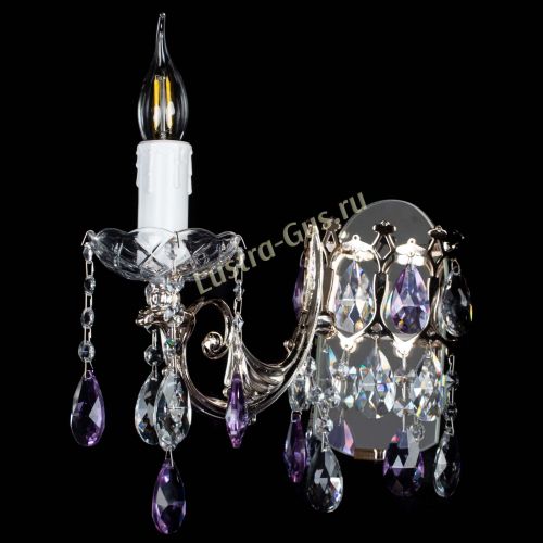 Бра Елизавета №1 мини фиолетовая в Симферополе Гусь Хрустальный