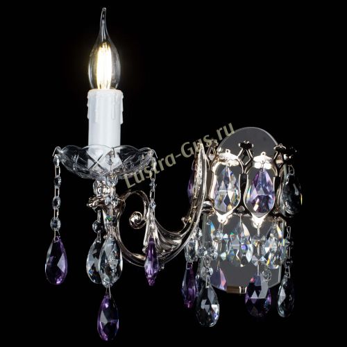 Бра Елизавета №1 мини фиолетовая в Симферополе Гусь Хрустальный