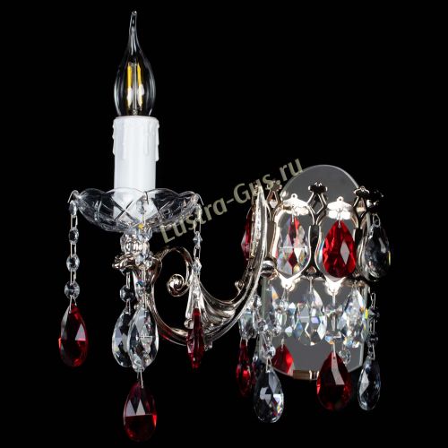 Бра Елизавета №1 мини красная в Симферополе Гусь Хрустальный