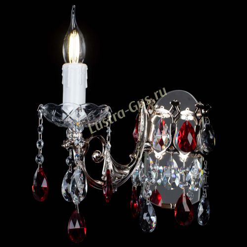 Бра Елизавета №1 мини красная в Симферополе Гусь Хрустальный