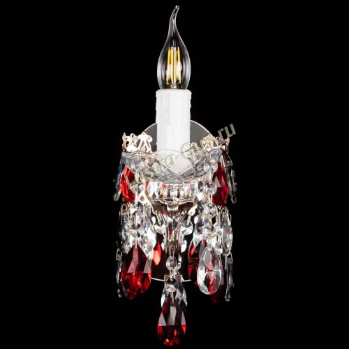 Бра Елизавета №1 мини красная в Симферополе Гусь Хрустальный