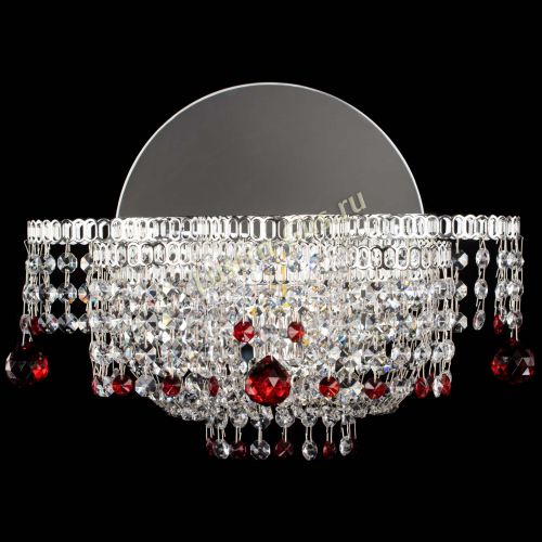 Бра Камелия шар красная в Симферополе Гусь Хрустальный