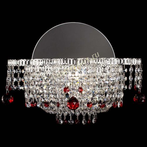 Бра Камелия шар красная в Симферополе Гусь Хрустальный