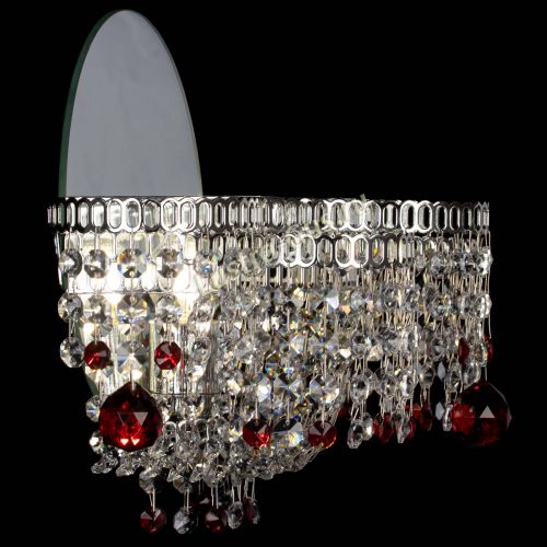 Бра Камелия шар красная в Симферополе Гусь Хрустальный