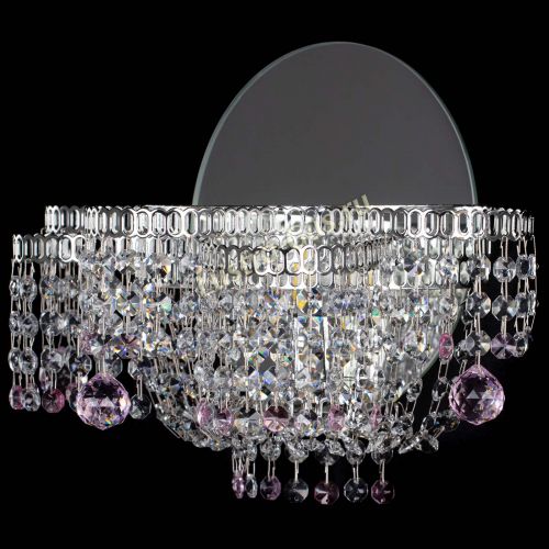 Бра Камелия шар розовая в Симферополе Гусь Хрустальный