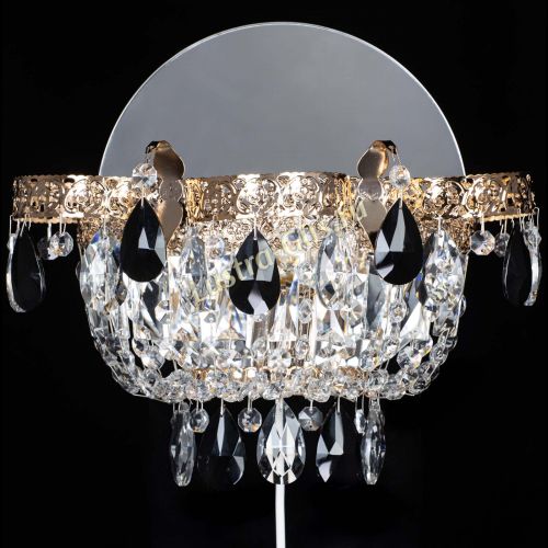 Бра Камея Флора черная в Симферополе Гусь Хрустальный