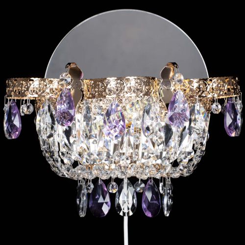 Бра Камея Флора фиолетовая в Симферополе Гусь Хрустальный