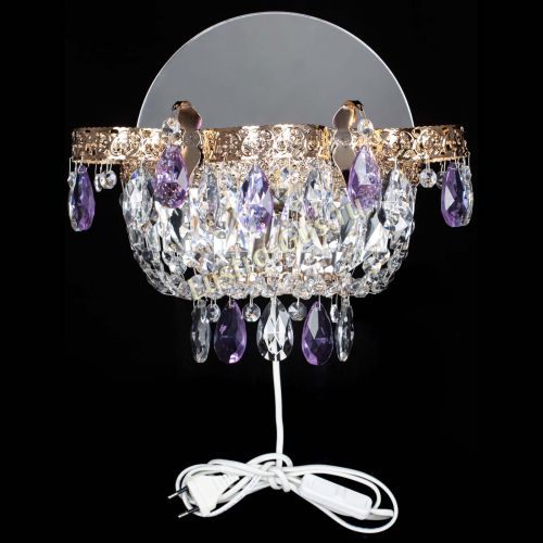 Бра Камея Флора фиолетовая в Симферополе Гусь Хрустальный