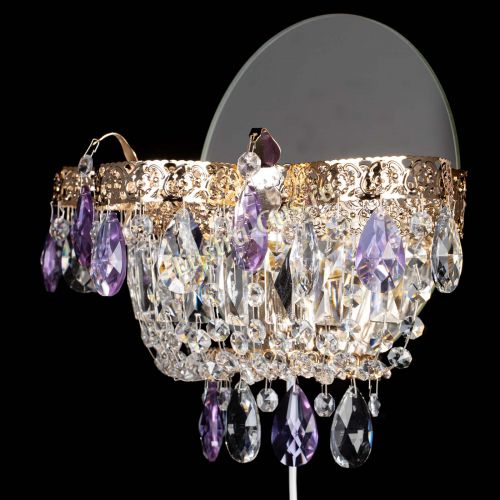 Бра Камея Флора фиолетовая в Симферополе Гусь Хрустальный