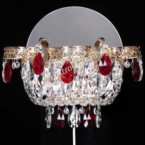 Бра Камея Флора красная в Симферополе Гусь Хрустальный