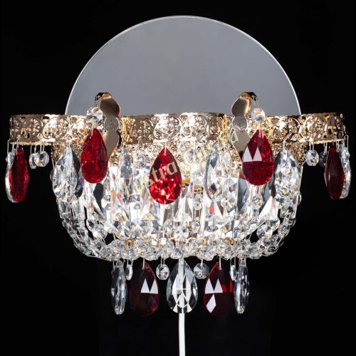 Бра Камея Флора красная в Симферополе Гусь Хрустальный