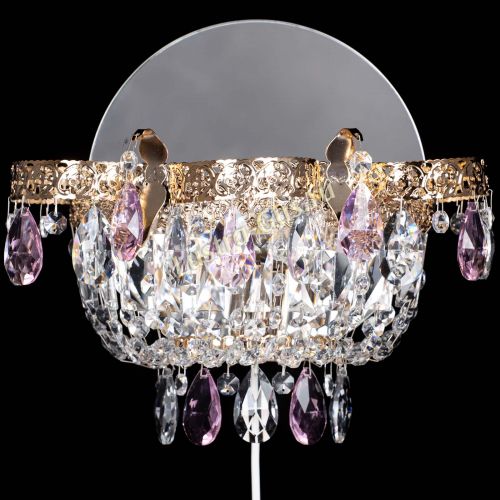 Бра Камея Флора розовая в Симферополе Гусь Хрустальный