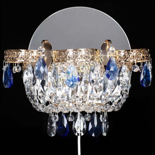 Бра Камея Флора синяя в Симферополе Гусь Хрустальный