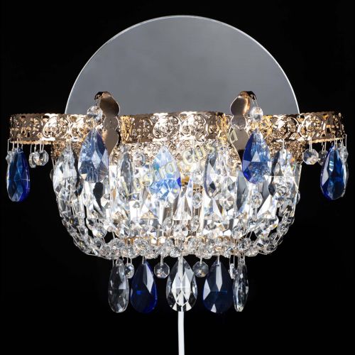 Бра Камея Флора синяя в Симферополе Гусь Хрустальный