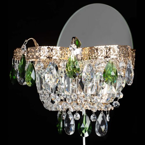 Бра Камея Флора зеленая в Симферополе Гусь Хрустальный