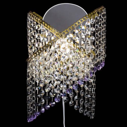 Бра Космея №1 фиолетовая под бронзу в Симферополе Гусь Хрустальный