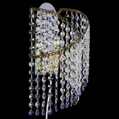 Бра Космея №1 фиолетовая под бронзу в Симферополе Гусь Хрустальный