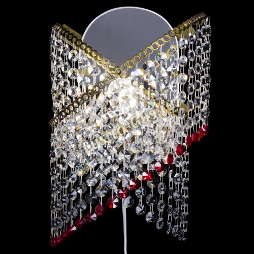 Бра Космея №1 красная под бронзу в Симферополе Гусь Хрустальный