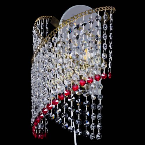 Бра Космея №1 красная под бронзу в Симферополе Гусь Хрустальный