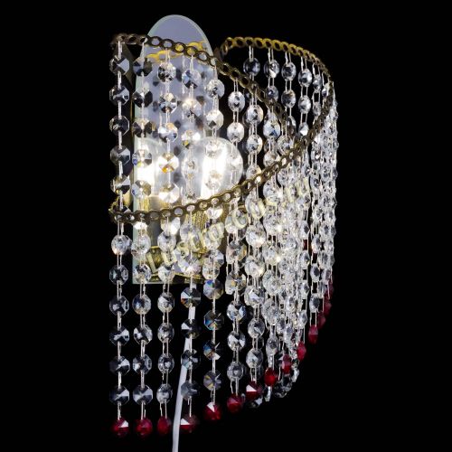 Бра Космея №1 красная под бронзу в Симферополе Гусь Хрустальный