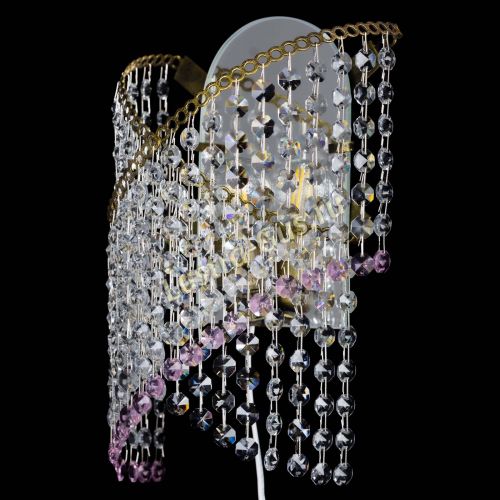 Бра Космея №1 розовая под бронзу в Симферополе Гусь Хрустальный