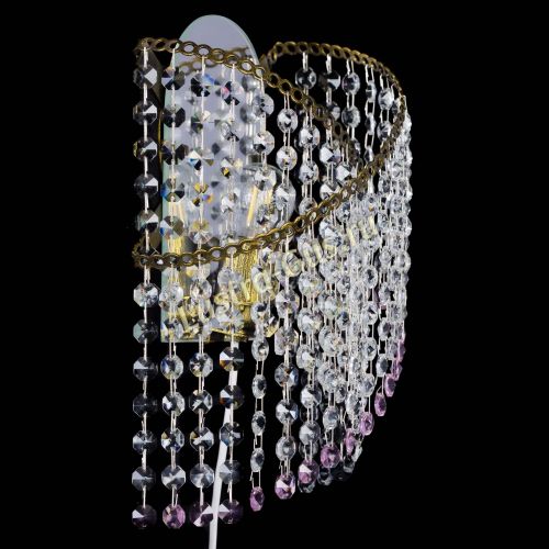 Бра Космея №1 розовая под бронзу в Симферополе Гусь Хрустальный