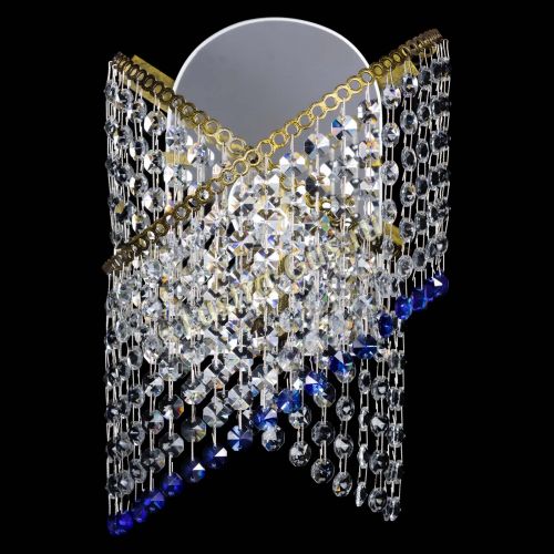 Бра Космея №1 синяя под бронзу в Симферополе Гусь Хрустальный