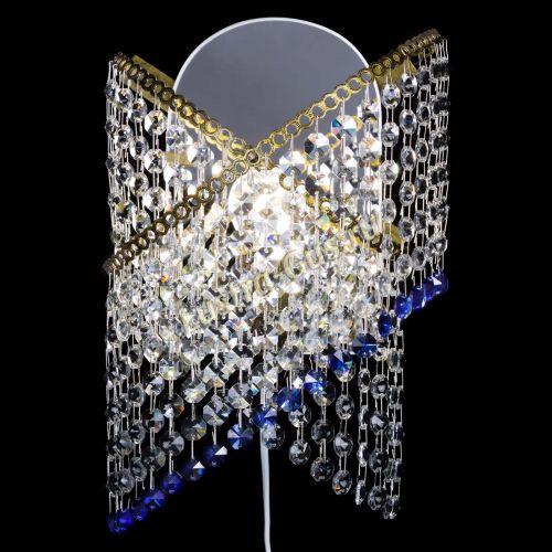 Бра Космея №1 синяя под бронзу в Симферополе Гусь Хрустальный