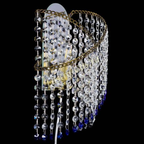 Бра Космея №1 синяя под бронзу в Симферополе Гусь Хрустальный