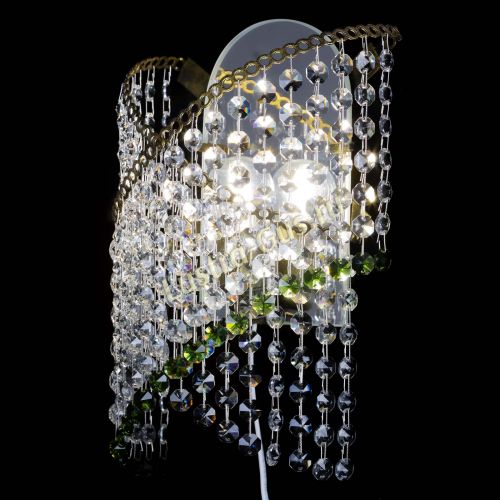 Бра Космея №1 зеленая под бронзу в Симферополе Гусь Хрустальный